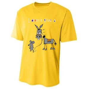 I Dont Give A Rats Ass Mouse Walking Donkey Performance Sprint T-Shirt