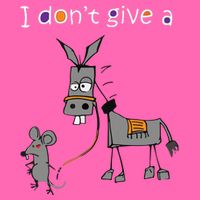 I Dont Give A Rats Ass Mouse Walking Donkey Stripe Pom Pom Beanie
