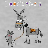 I Dont Give A Rats Ass Mouse Walking Donkey Ladies PosiCharge Tri-Blend Wicking Tank