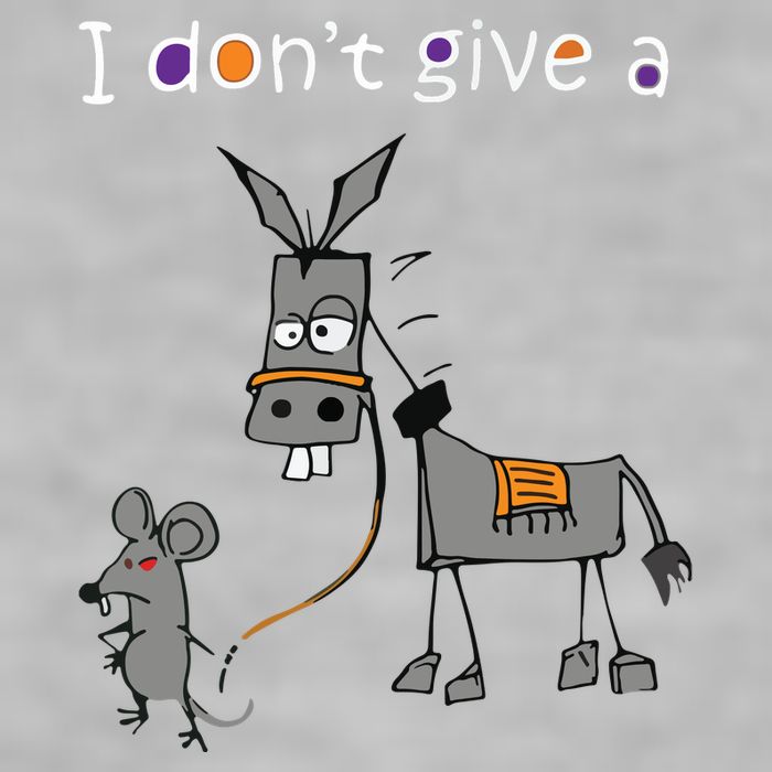I Dont Give A Rats Ass Mouse Walking Donkey Ladies PosiCharge Tri-Blend Wicking Tank