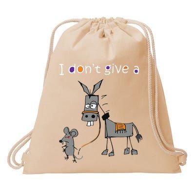 I Dont Give A Rats Ass Mouse Walking Donkey Drawstring Bag