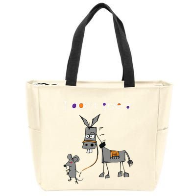 I Dont Give A Rats Ass Mouse Walking Donkey Zip Tote Bag