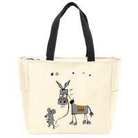 I Dont Give A Rats Ass Mouse Walking Donkey Zip Tote Bag