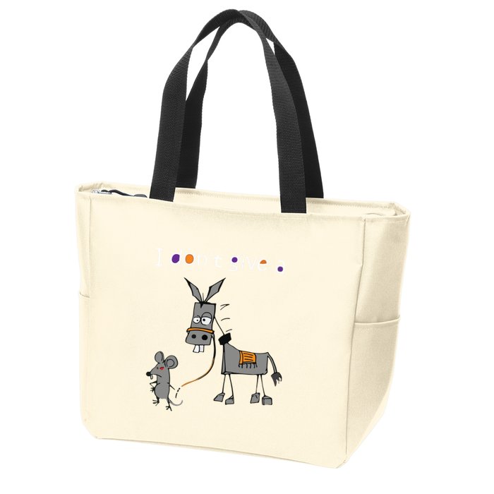 I Dont Give A Rats Ass Mouse Walking Donkey Zip Tote Bag