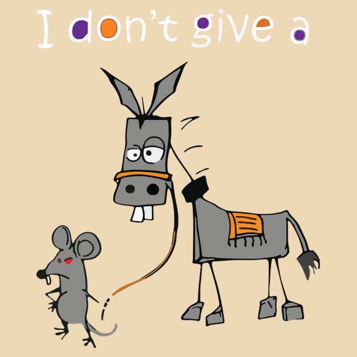 I Dont Give A Rats Ass Mouse Walking Donkey Zip Tote Bag