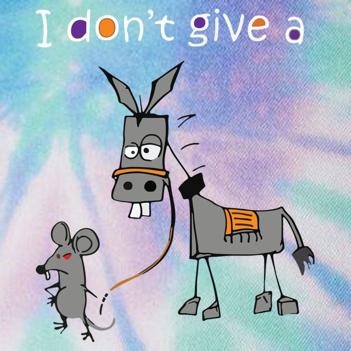 I Dont Give A Rats Ass Mouse Walking Donkey Legacy Tie Dye Trucker Hat