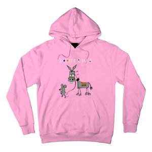 I Dont Give A Rats Ass Mouse Walking Donkey Hoodie