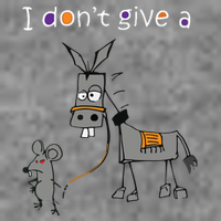 I Dont Give A Rats Ass Mouse Walking Donkey 7-Panel Snapback Hat