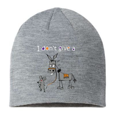 I Dont Give A Rats Ass Mouse Walking Donkey Sustainable Beanie