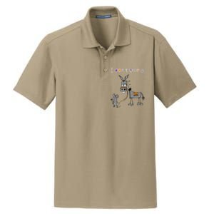 I Dont Give A Rats Ass Mouse Walking Donkey Dry Zone Grid Polo