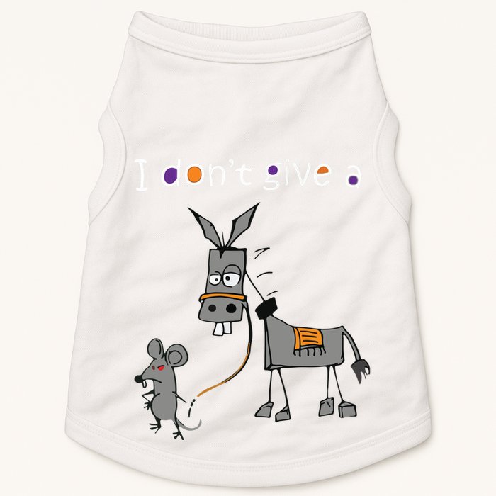 I Dont Give A Rats Ass Mouse Walking Donkey Doggie Tank