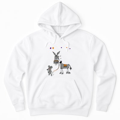 I Dont Give A Rats Ass Mouse Walking Donkey Hoodie