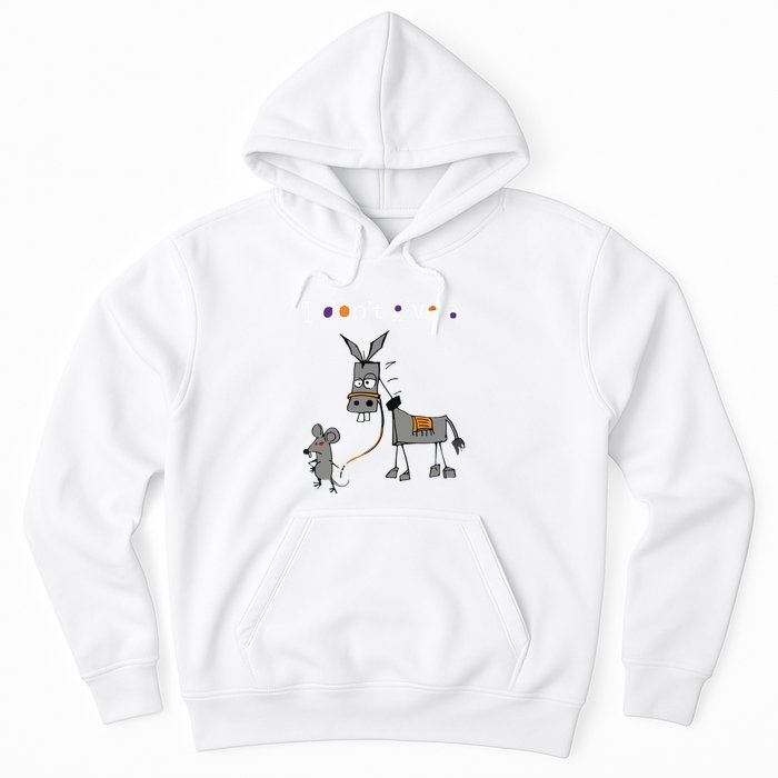 I Dont Give A Rats Ass Mouse Walking Donkey Hoodie
