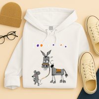 I Dont Give A Rats Ass Mouse Walking Donkey Hoodie