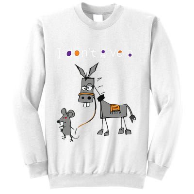 I Dont Give A Rats Ass Mouse Walking Donkey Sweatshirt