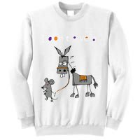 I Dont Give A Rats Ass Mouse Walking Donkey Sweatshirt