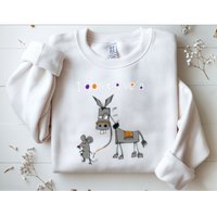 I Dont Give A Rats Ass Mouse Walking Donkey Sweatshirt