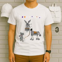 I Dont Give A Rats Ass Mouse Walking Donkey T-Shirt