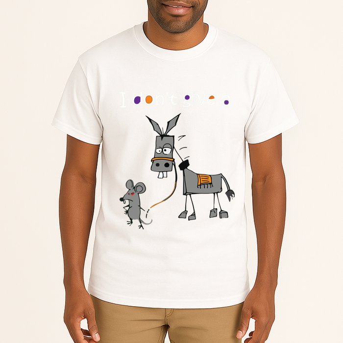 I Dont Give A Rats Ass Mouse Walking Donkey Tall T-Shirt