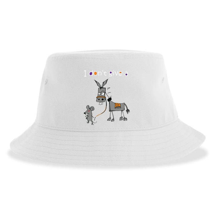I Dont Give A Rats Ass Mouse Walking Donkey Sustainable Bucket Hat