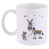 I Dont Give A Rats Ass Mouse Walking Donkey 11oz C Handle Ceramic Mug