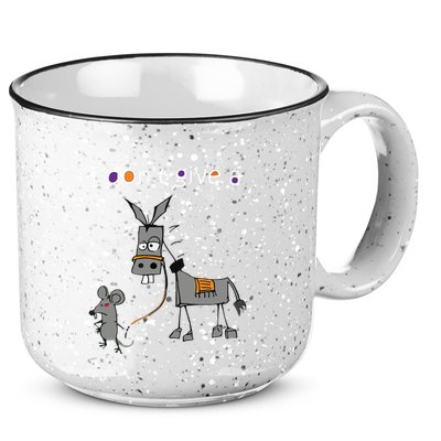 I Dont Give A Rats Ass Mouse Walking Donkey 15oz Campfire Ceramic Mug