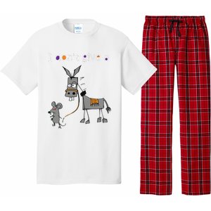 I Dont Give A Rats Ass Mouse Walking Donkey Pajama Set