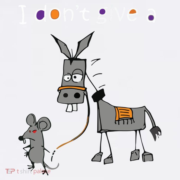 I Dont Give A Rats Ass Mouse Walking Donkey Ladies Essential Flowy Tank