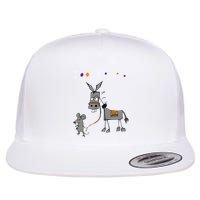 I Dont Give A Rats Ass Mouse Walking Donkey Flatbill Hat