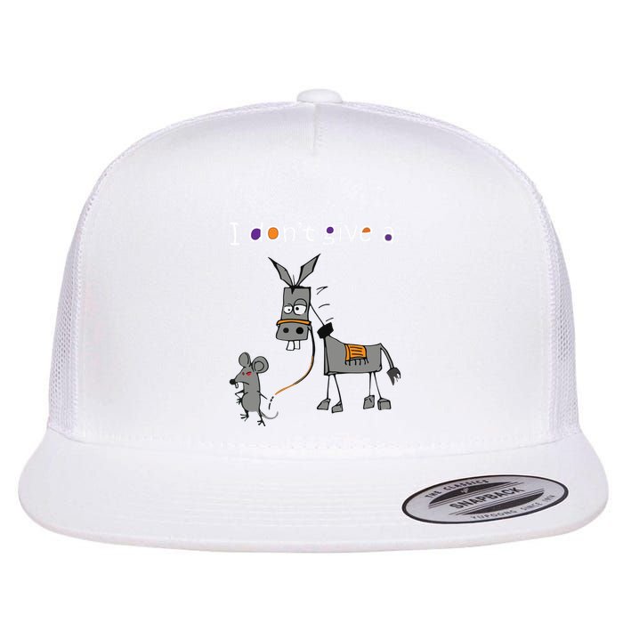 I Dont Give A Rats Ass Mouse Walking Donkey Flatbill Hat