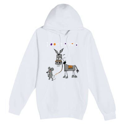 I Dont Give A Rats Ass Mouse Walking Donkey Premium Pullover Hoodie