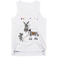 I Dont Give A Rats Ass Mouse Walking Donkey Tank Top