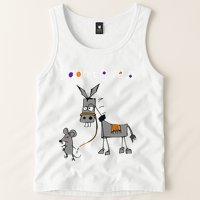 I Dont Give A Rats Ass Mouse Walking Donkey Tank Top