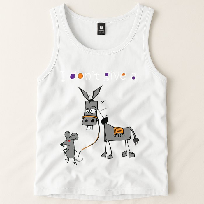 I Dont Give A Rats Ass Mouse Walking Donkey Tank Top