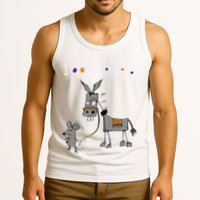 I Dont Give A Rats Ass Mouse Walking Donkey Tank Top