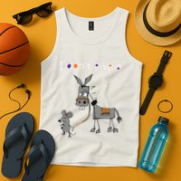 I Dont Give A Rats Ass Mouse Walking Donkey Tank Top