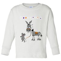 I Dont Give A Rats Ass Mouse Walking Donkey Toddler Long Sleeve Shirt