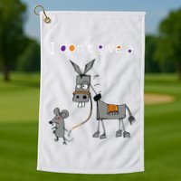 I Dont Give A Rats Ass Mouse Walking Donkey Golf Towel