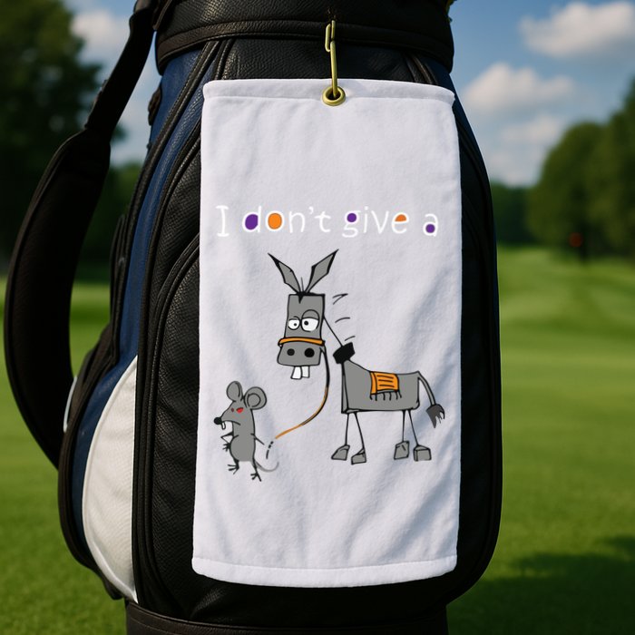 I Dont Give A Rats Ass Mouse Walking Donkey Golf Towel