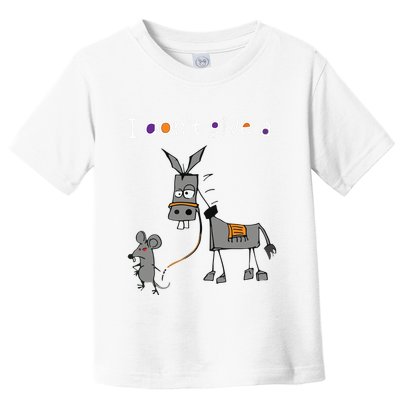 I Dont Give A Rats Ass Mouse Walking Donkey Toddler T-Shirt