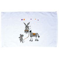 I Dont Give A Rats Ass Mouse Walking Donkey Microfiber Hand Towel