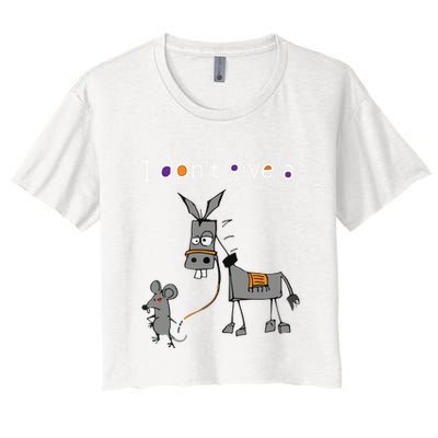I Dont Give A Rats Ass Mouse Walking Donkey Crop Top