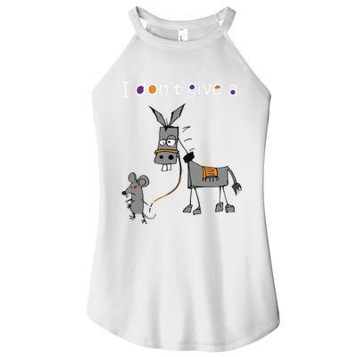 I Dont Give A Rats Ass Mouse Walking Donkey Women's Perfect Tri Rocker Tank