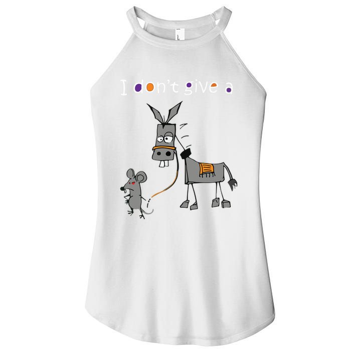 I Dont Give A Rats Ass Mouse Walking Donkey Women's Perfect Tri Rocker Tank