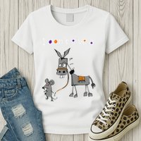 I Dont Give A Rats Ass Mouse Walking Donkey Womens T-Shirt