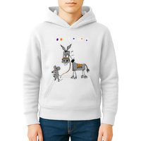 I Dont Give A Rats Ass Mouse Walking Donkey Kids Hoodie