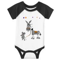 I Dont Give A Rats Ass Mouse Walking Donkey Infant Baby Jersey Bodysuit