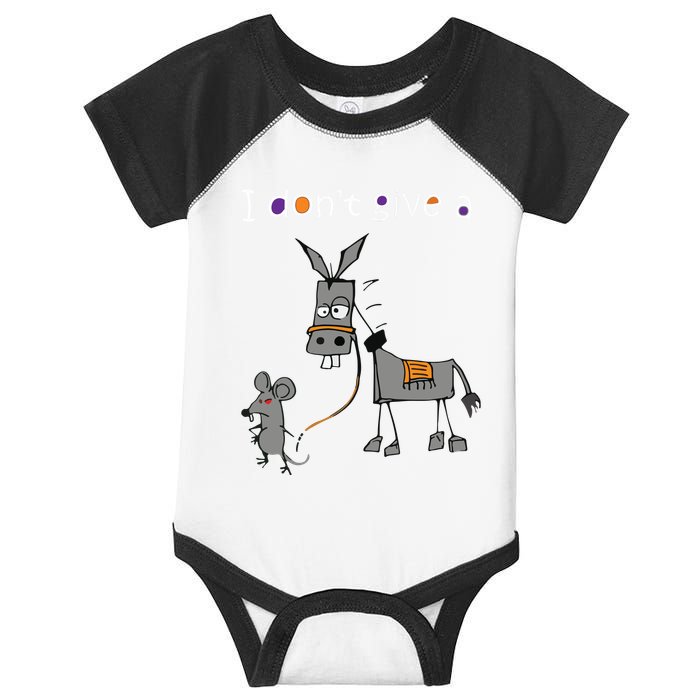I Dont Give A Rats Ass Mouse Walking Donkey Infant Baby Jersey Bodysuit