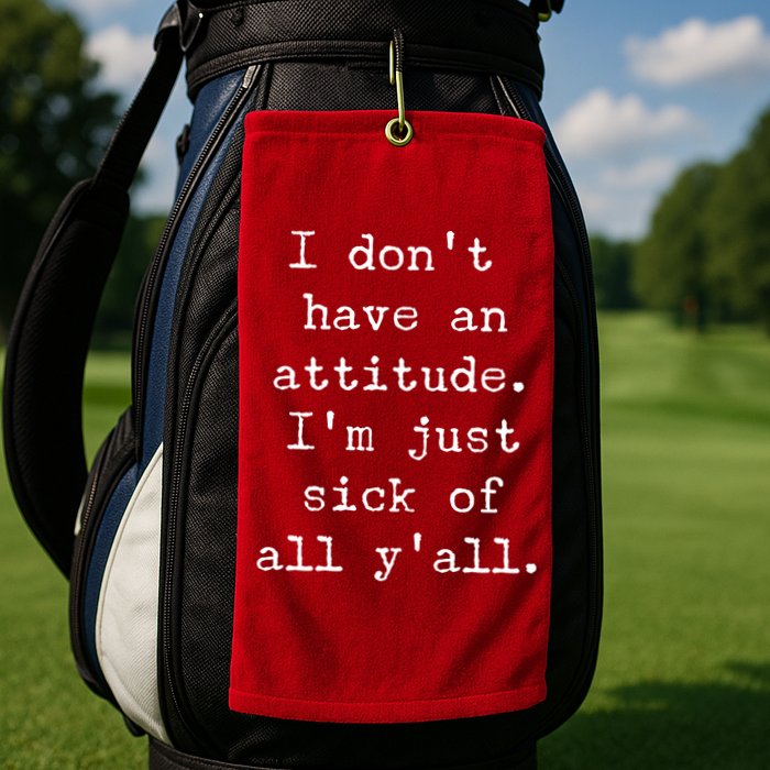 I Don't Have An Attitude I'm Just Sick Of All Ya'll Golf Towel