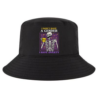 I DonT Have A Gender I Have Anxiety Non Binary Skeleton Cool Comfort Performance Bucket Hat